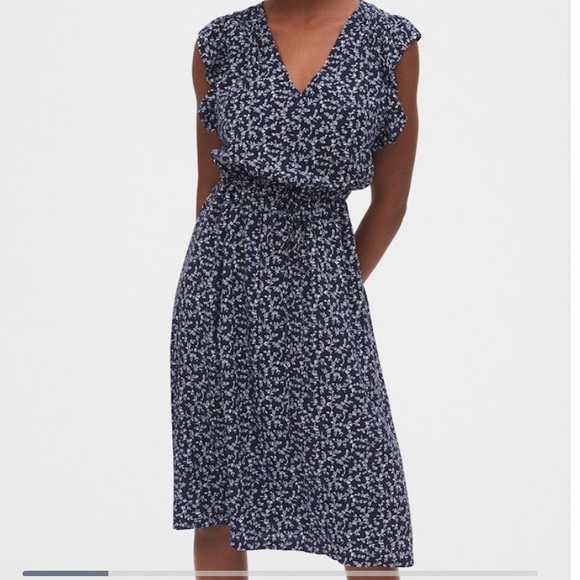 GAP Dresses & Skirts - Vintage GAP Floral Ruffle Sleeve Midi Dress